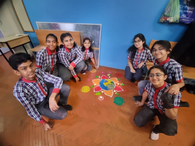 Inter House Rangoli Competition on 02.11.2023